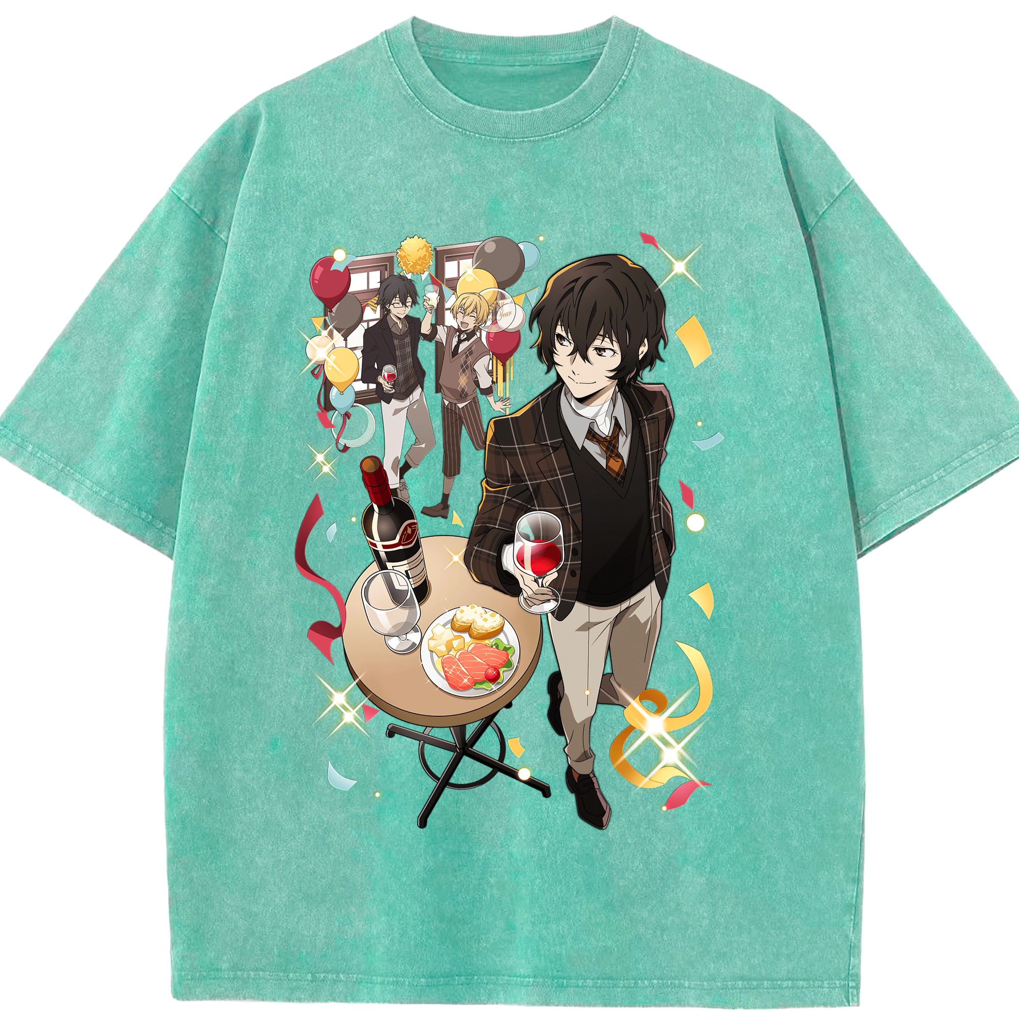 （画像用） 文豪ストレイドッグス Bungo Stray Dogs 綿100% ヴィンテージ風 半袖Tシャツ（フロントプリント）